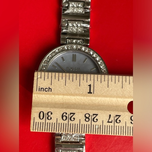 FOSSIL Watch,Fossil Silver Watch with Crystal Accents,Women’s Watch. - Picture 8 of 16